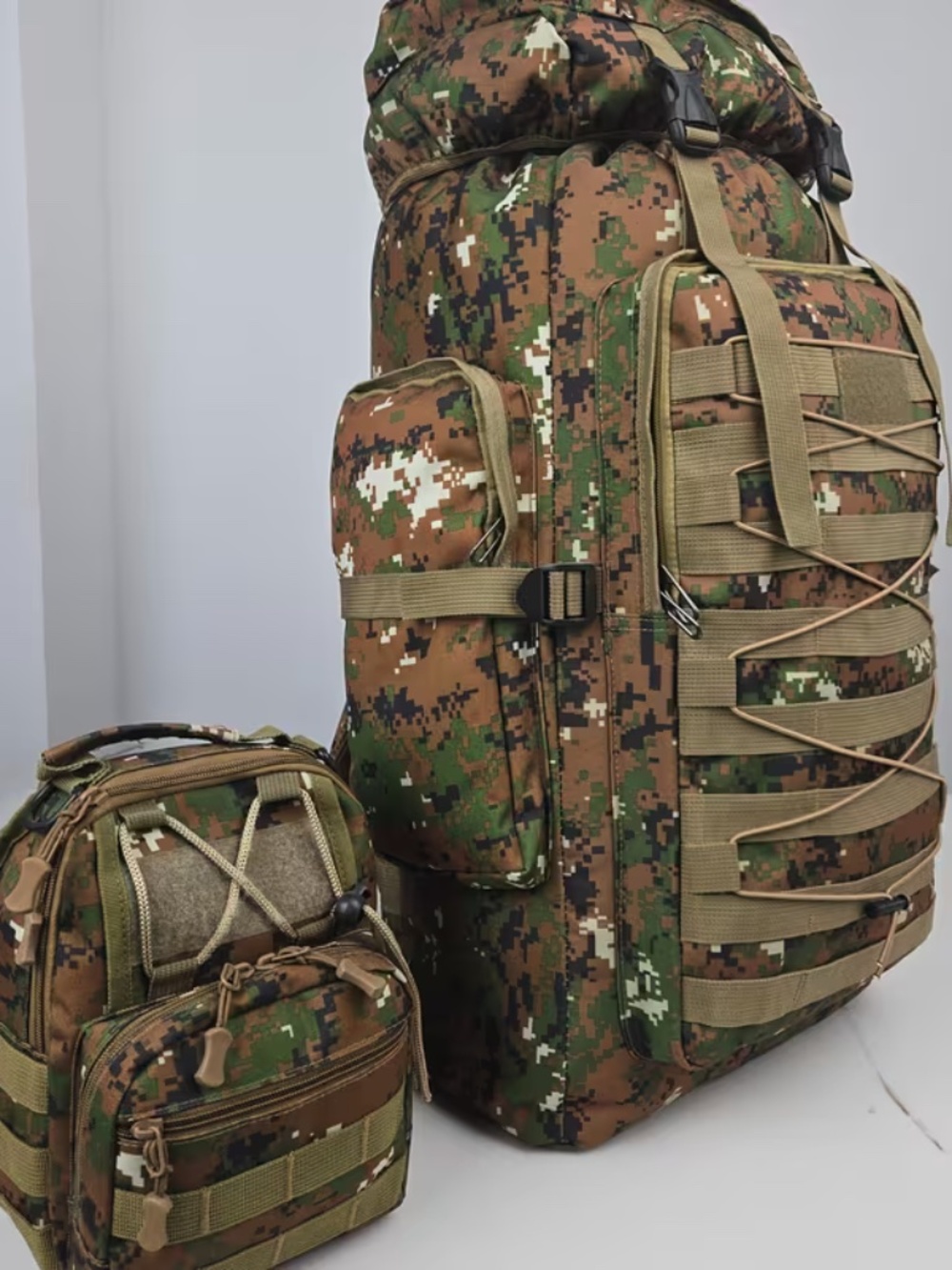 2pcs Men's Sports Large Capacity Backpack Sports Backpack Hiking Bag - Picture 7 of 8